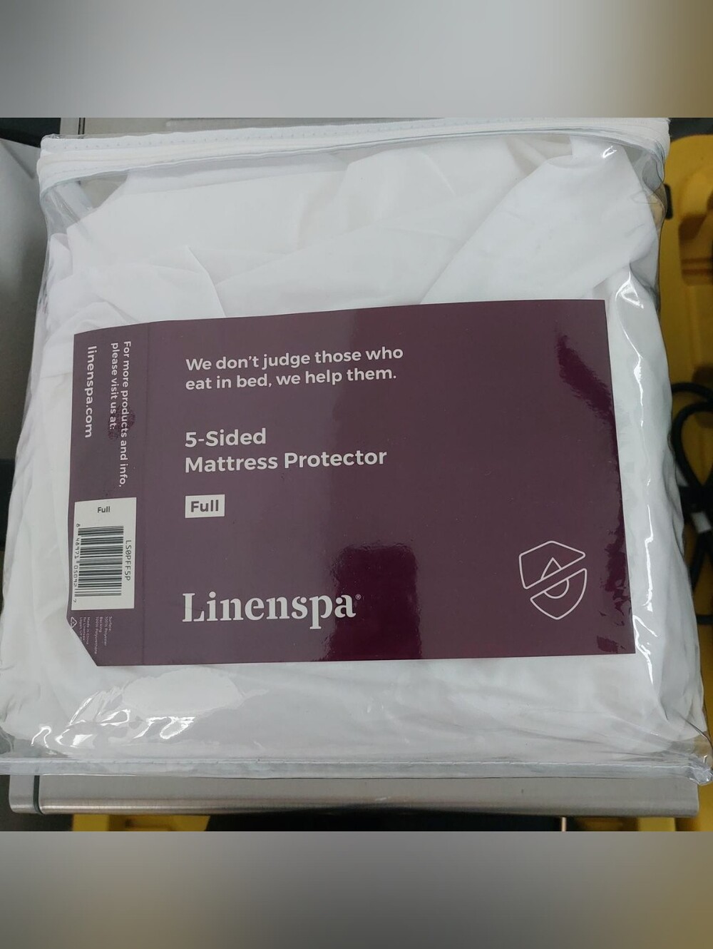 White 5-Sided Mattress Protector - Full